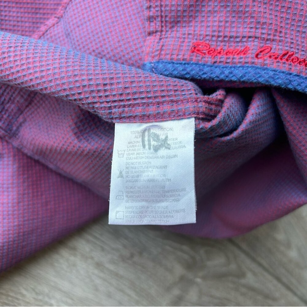 Report Collection Purple Waffle Pattern Pattern Button Down  Shirt - Picture 10 of 16